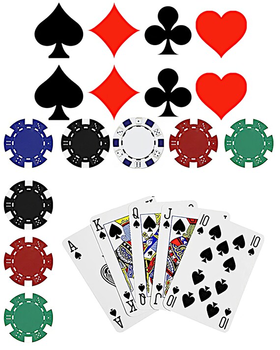 Las Vegas Casino Poker Birthday - Edible 2D Fondant Cake & Cupcake Topper For Birthdays and Parties! - D24322