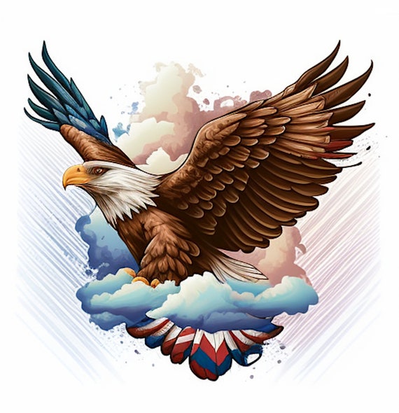 Bald Eagle Patriotic Birthday Party ~ Edible 2D Fondant Birthday Cake/Cupcake Topper ~ D24784