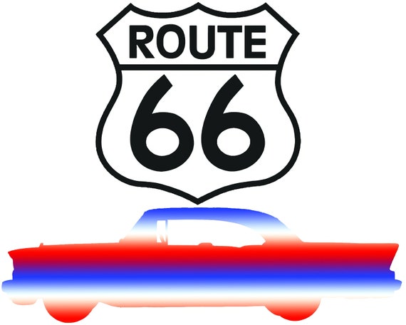 Route 66 Birthday ~ Edible 2D Fondant Birthday Cake/Cupcake Topper ~ D21537