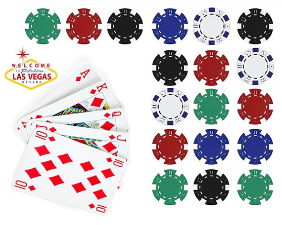 Casino Las Vegas Poker Party Birthday ~ Edible 2D Fondant Birthday Cake/Cupcake Topper ~ D22896