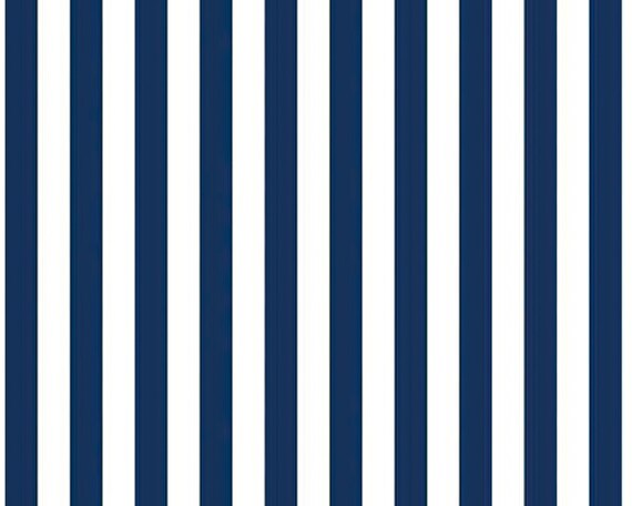 Blue Vertical Stripes Birthday - 2D Edible Fondant Cake/Cupcake Topper For Birthdays and Parties! - D24392