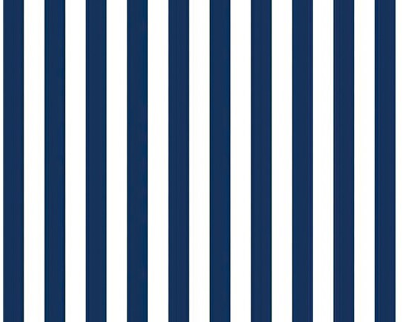 Blue Vertical Stripes Birthday - 2D Edible Fondant Cake/Cupcake Topper For Birthdays and Parties! - D24392