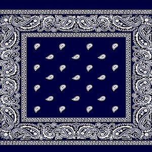 Blue Paisley Bandana Birthday ~ Edible 2D Fondant Birthday Cake/Cupcake Topper ~ D24122