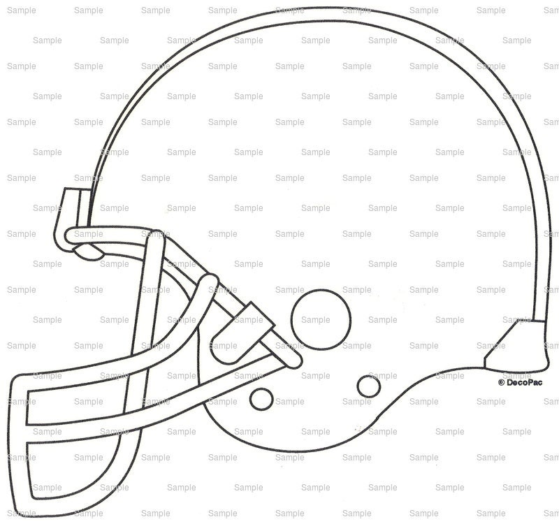 Football Helmet Birthday Edible 2D Fondant Birthday Cake/Cupcake Topper D983