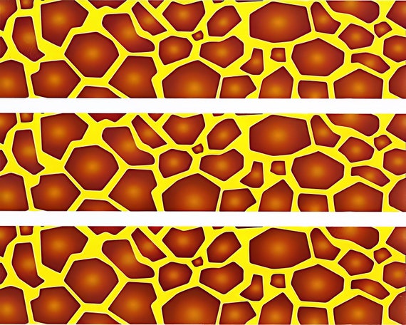 Giraffe Birthday - Side Strips ~ Edible 2D Fondant Birthday Cake Side Toppers ~ D535