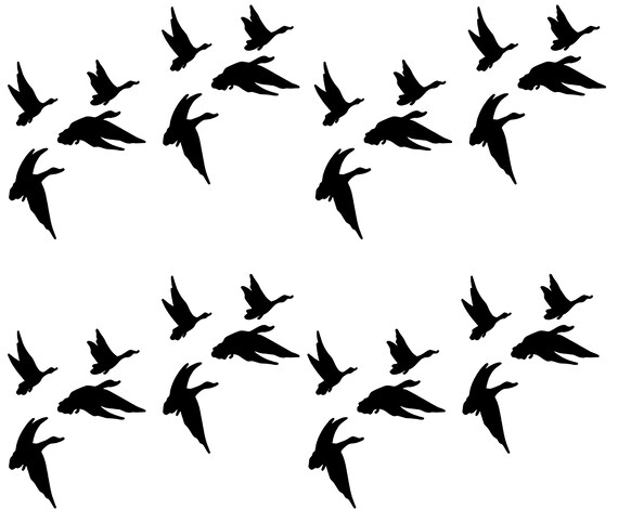 Duck Hunting Flying Ducks Side Strips ~ Edible 2D Fondant Birthday Cake Side Toppers ~ D20193