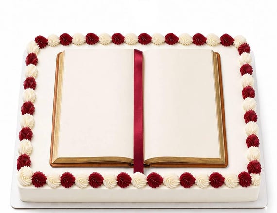 Open Bible Book Edible Cake Topper, Religious Frosting Sheet Image, Church Graduation First Communion ~ D1549