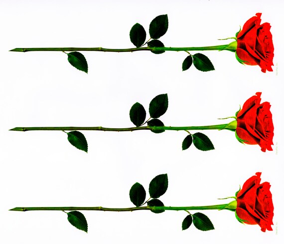 Love Roses Valentine's Day ~ Edible 2D Fondant Birthday Cake/Cupcake Topper ~ D22599
