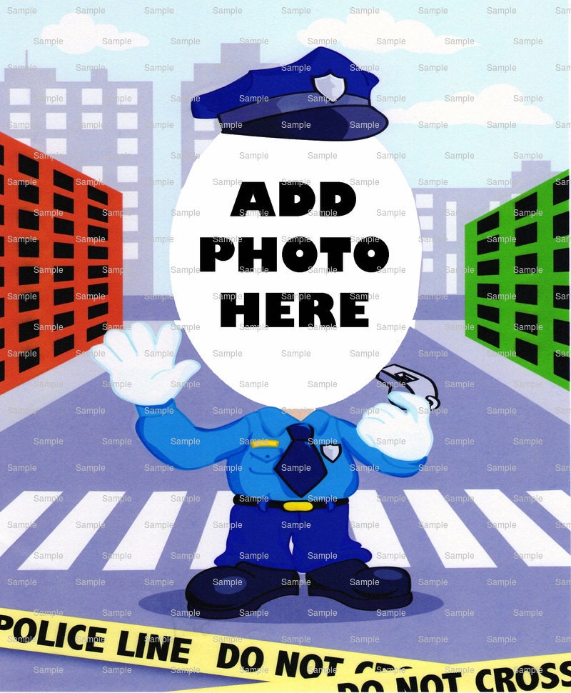 Police Man Birthday Cake Topper Edible 2d Fondant Birthday Photo Frame Cake Cupcake Topper D4679 - roblox party edible cake topper frosting sheet 654