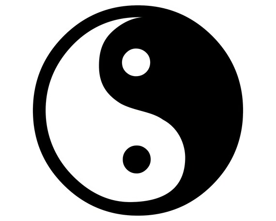 Yin Yang Peace Birthday ~ Edible 2D Fondant Birthday Cake/Cupcake Topper ~ D22075