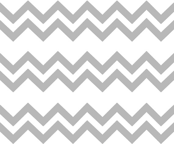 Silver - Chevron Birthday Background - Side Strips ~ Edible 2D Fondant Birthday Cake Side Toppers ~ D6363