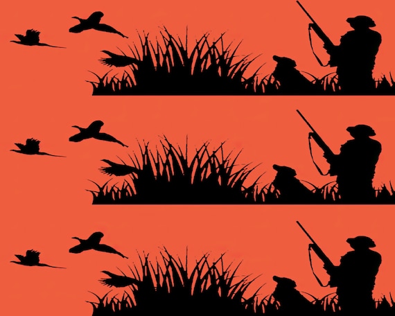 Blaze Orange Hunting Camo Birthday - Edible 2D Fondant Cake Side Toppers - Decorate The Sides of Your Cake! - D24325