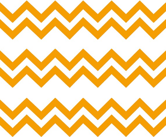 Orange - Chevron Birthday Background - Side Strips ~ Edible 2D Fondant Birthday Cake Side Toppers ~ D6365
