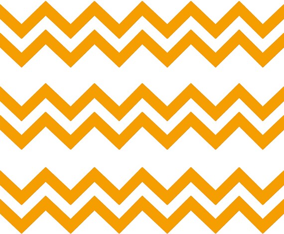 Orange - Chevron Birthday Background - Side Strips ~ Edible 2D Fondant Birthday Cake Side Toppers ~ D6365