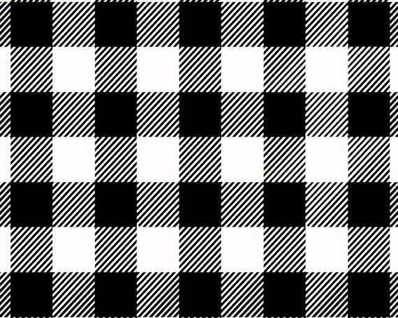 Black Plaid Birthday ~ Edible 2D Fondant Birthday Cake/Cupcake Topper ~ D22691