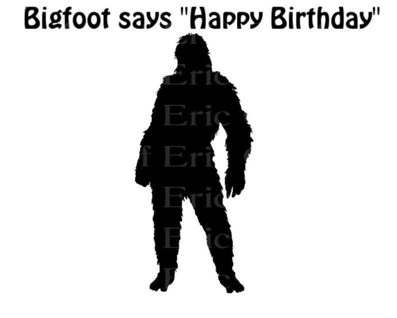 Bigfoot Yeti Happy Birthday Edible 2D Fondant Birthday Etsy