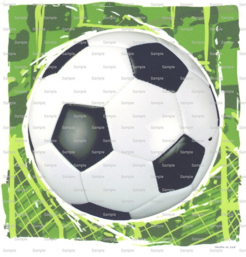 Soccer Ball Edible 2D Fondant Birthday Cake/Cupcake Topper D3179