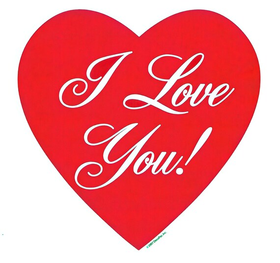I Love You Heart Birthday ~ Edible 2D Fondant Birthday Cake/Cupcake Topper ~ D20570
