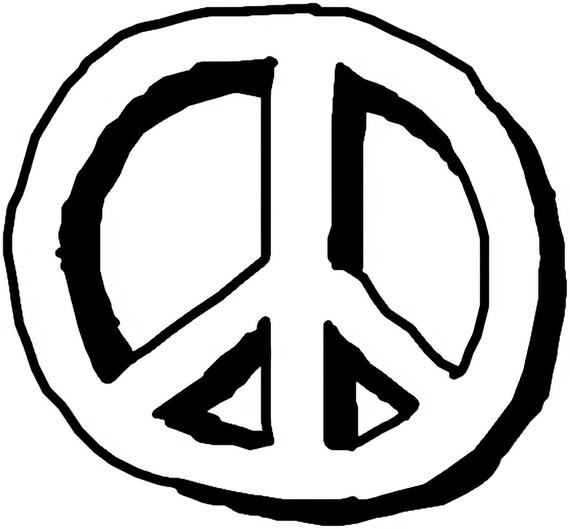 Hippie Peace Sign Birthday ~ Edible 2D Fondant Birthday Cake/Cupcake Topper ~ D22967