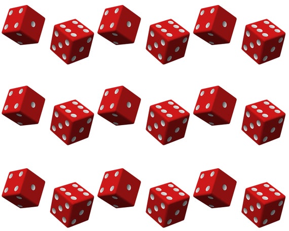 Casino Las Vegas Dice ~ Edible 2D Fondant Birthday Cake Side Toppers ~ D23000