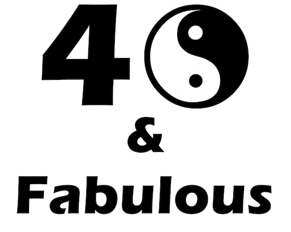 40 & Fabulous Birthday ~ Edible 2D Fondant Birthday Cake/Cupcake Topper ~ D22073