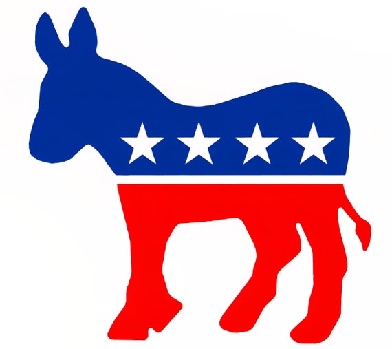 Democrats Donkey Political ~ Edible 2D Fondant Birthday Cake/Cupcake Topper ~ D476