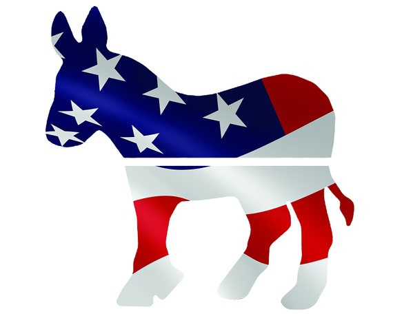 Democratic Donkey Election Birthday ~ Edible 2D Fondant Birthday Cake/Cupcake Topper ~ D21729