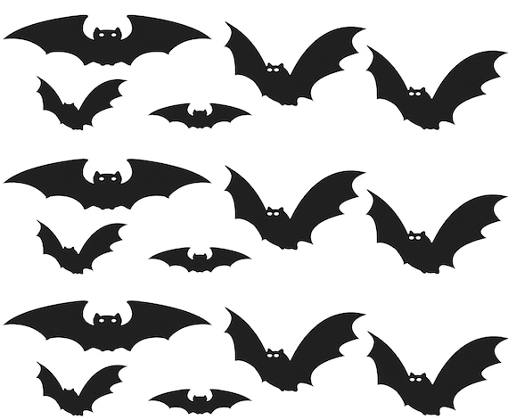 Halloween Bats ~ Edible 2D Fondant Birthday Cake Side Toppers ~ D20002