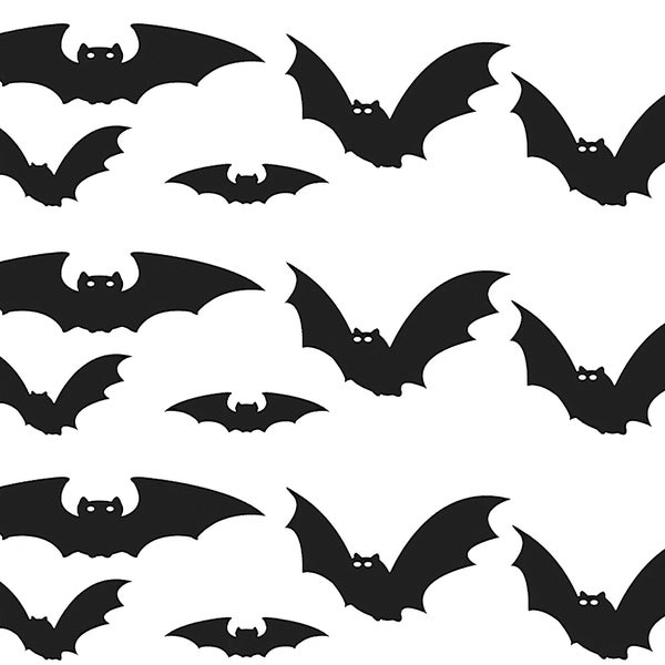 Halloween Bats ~ Edible 2D Fondant Birthday Cake Side Toppers ~ D20002