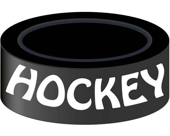 Hockey Puck Birthday ~ Edible 2D Fondant Birthday Cake/Cupcake Topper ~ D21966