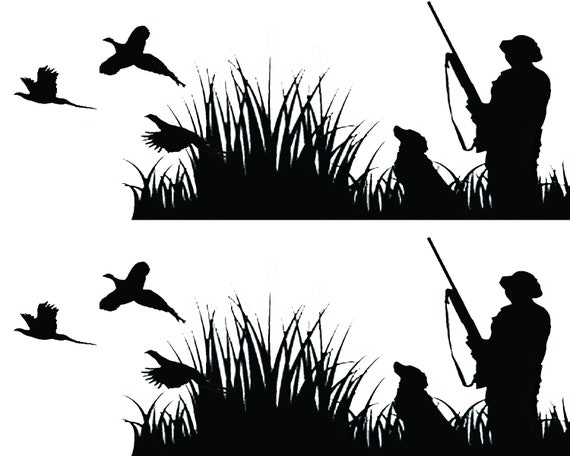Pheasant Hunting - Birthday Background - Side Strips ~ Edible 2D Fondant Birthday Cake Side Toppers ~ D22628