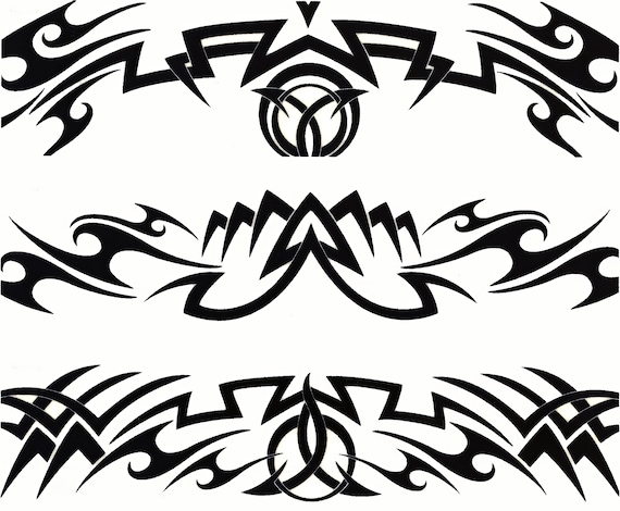 Tribal - Birthday Background - Side Strips ~ Edible 2D Fondant Birthday Cake Side Toppers ~ D701