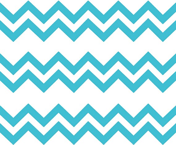 Turqoise - Chevron Birthday Background - Side Strips ~ Edible 2D Fondant Birthday Cake Side Toppers ~ D6352