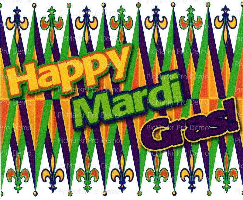 mardi gras cake topper