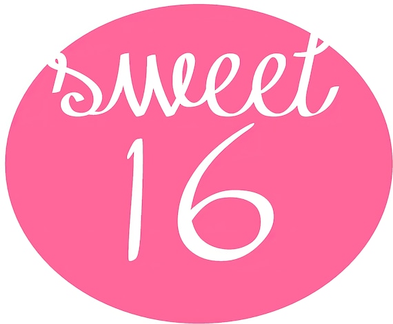 Sweet 16 Birthday Cupcake ~ Edible 2D Fondant Birthday Cake/Cupcake Topper ~ D5957