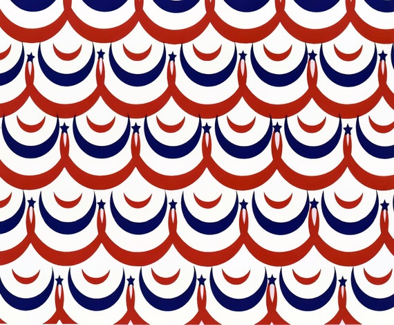 Red White & Blue 4th of July Cake Background ~ Edible 2D Fondant Birthday Cake/Cupcake Topper ~ D2941