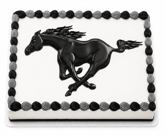 Mustang Mascot Edible Cake Topper, School Spirit Frosting Sheet Image, Mustangs Team Birthday ~ D20795