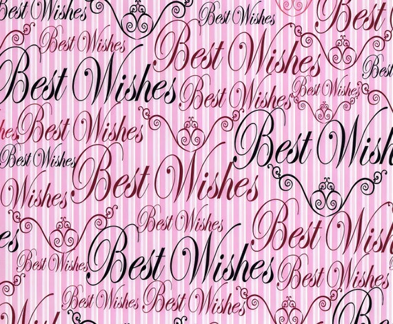 Pink Best Wishes Cake Background ~ Edible 2D Fondant Birthday Cake/Cupcake Topper ~ D3017