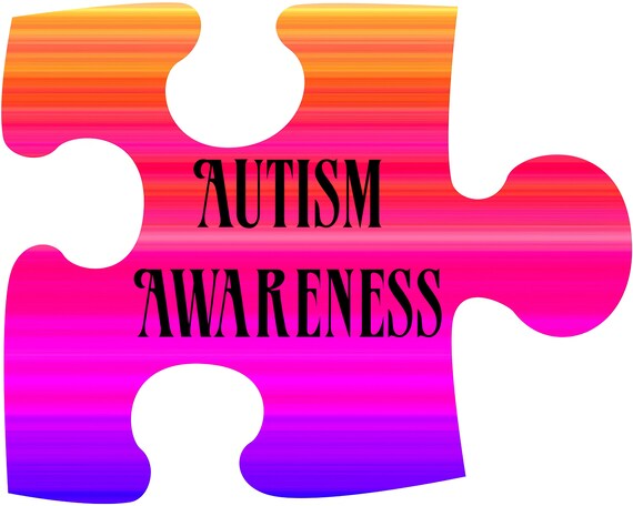 Autism Awareness Birthday ~ Edible 2D Fondant Birthday Cake/Cupcake Topper ~ D21828