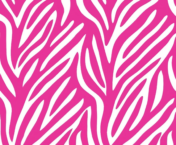 Pink Zebra Print - Background Birthday ~ Edible 2D Fondant Birthday Cake/Cupcake Topper ~ D1345