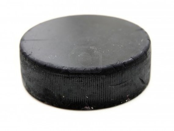 Hockey Puck Birthday ~ Edible 2D Fondant Birthday Cake/Cupcake Topper ~ D9975