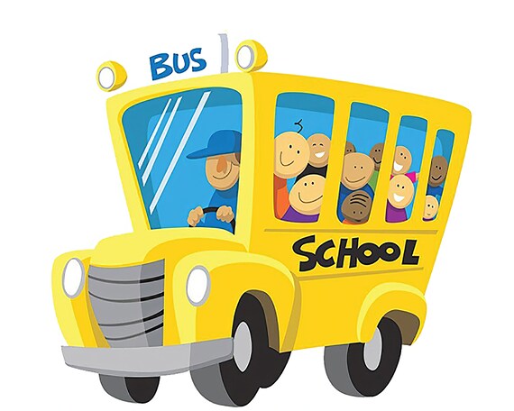 School Bus Birthday ~ Edible 2D Fondant Birthday Cake/Cupcake Topper ~ D7600
