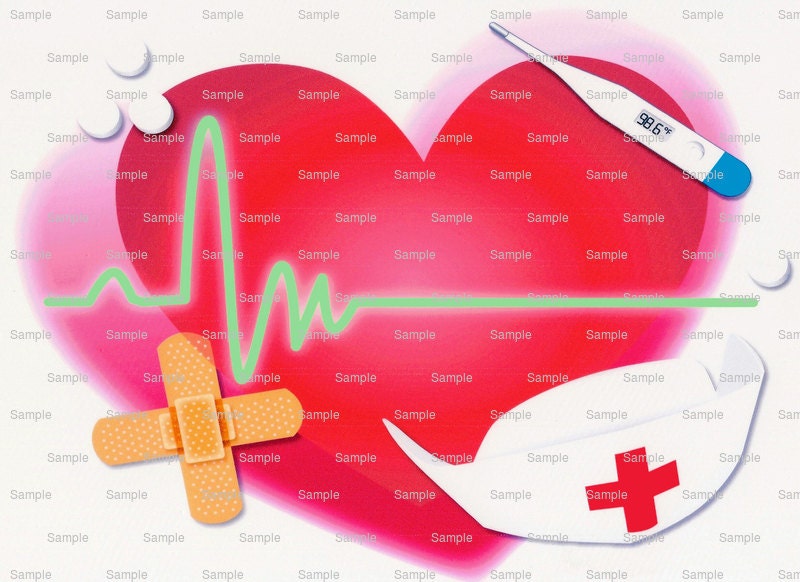 Red Heart Nurse Birthday Edible 2d Fondant Birthday Cake