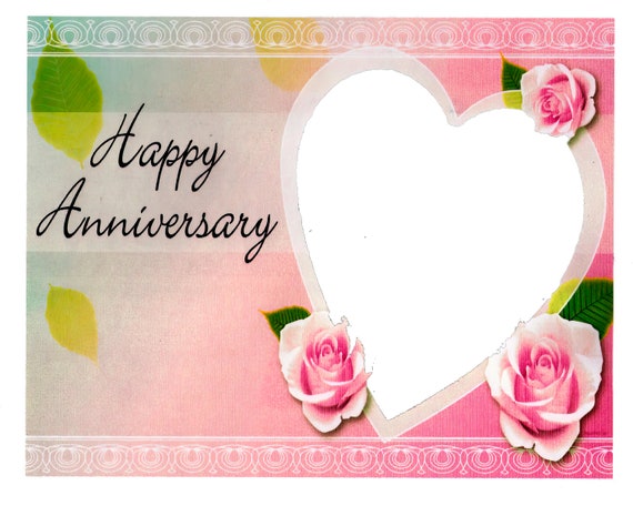 Anniversary Heart ~ Edible 2D Fondant Birthday Cake/Cupcake Topper ~ D20799