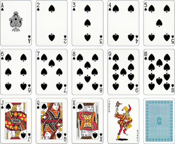 Poker Playing Cards Spades  ~ Edible 2D Fondant Birthday Cake/Cupcake Topper ~ D20174