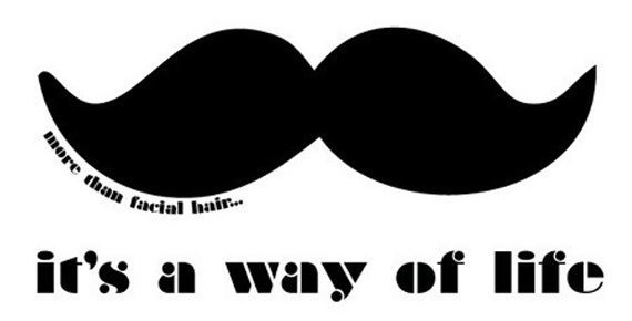 Mustache It's A Way Of Life ~ Edible 2D Fondant Birthday Cake/Cupcake Topper ~ D344