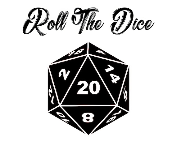 D20 Roleplay Game Roll the Dice Birthday ~ Edible 2D Fondant Birthday Cake/Cupcake Topper ~ D22912
