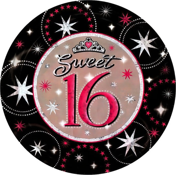 Sweet 16 Birthday Cupcake ~ Edible 2D Fondant Birthday Cake/Cupcake Topper ~ D5958