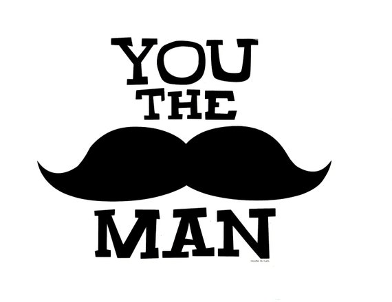 You The Man Mustache Birthday ~ Edible 2D Fondant Birthday Cake/Cupcake Topper ~ D20070