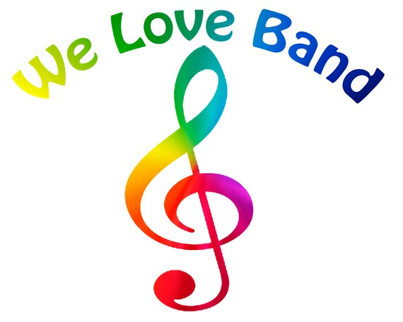 We Love Band Music Notes Rainbow Birthday ~ Edible 2D Fondant Birthday Cake/Cupcake Topper ~ D22709